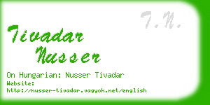 tivadar nusser business card